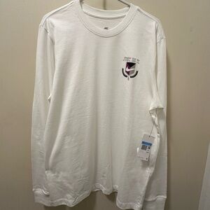 Nike White Long Sleeve Tee with Logo